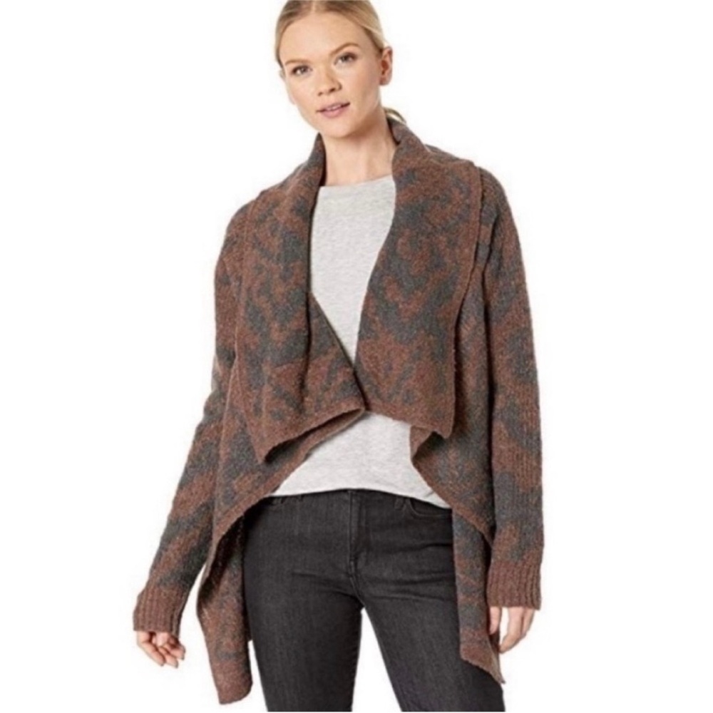 Prana Alberta Reversible Sweater soft fleece wool blend cardigan sweater - Picture 2 of 9